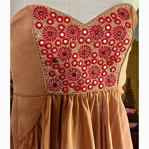 Tibi Beaded Strapless Mini Dress 2 - Picture 2 of 15